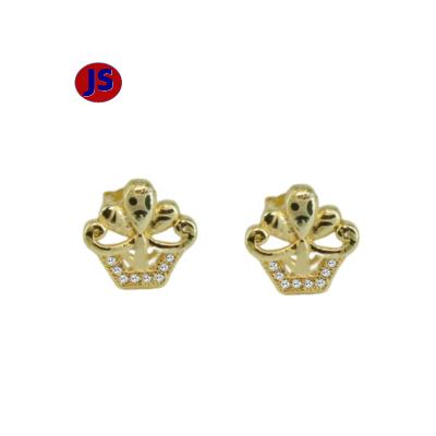 China Trendy 2023 fashion earrings crown stud earrings flower earrings with Zircon pattern jewelry for sale