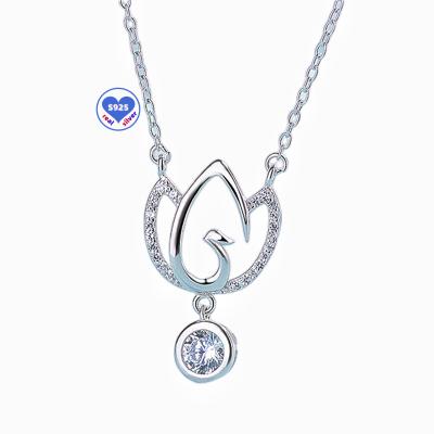 China FASHIONABLE Wholesale Jewelry Necklace Pendants S925 Geometric Evil Eye Sterling Silver Necklace for sale