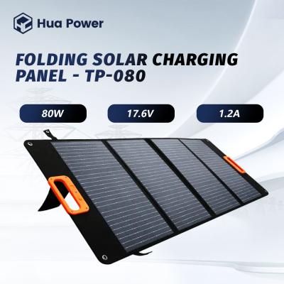 Cina Pannello solare portatile 80W Pannelli solari pieghevoli di ricarica 17.6V 1.2A per centrale elettrica portatile in vendita