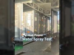 When Hua Power‘s energy storage cabinets are put to the test in the water spray test