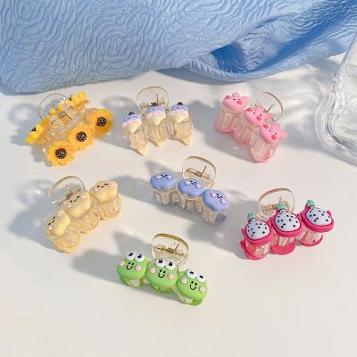 China Hair Claw Korean Version Transparent Candy Colors Plastic Hair Accessories Clip Claw Jelly Color Hair Claw Clips For Girls for sale