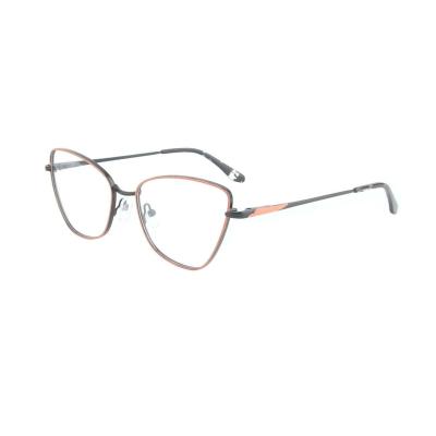 China Fashion Womens Cat Eye Logo Optical Frame Gafas Glass Reading Glasses Custom Made Eyeglasses for sale