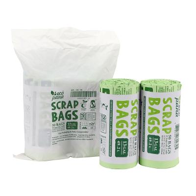 China 100% ECOPANA Compostable Biodegradable Scrap Bags 13Gal/49.2L 100% Compostable School Household Household Restaurant Bag Strong Garbage Goods for sale