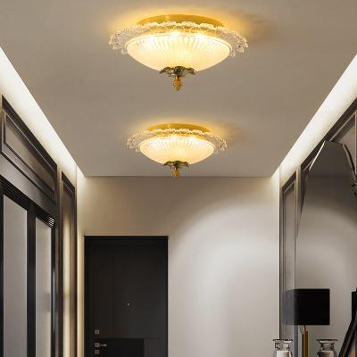 China European Style Round LED Ceiling Light Luxury Simple Warm Soft Modern Crystal Lamp For Bedroom Living Room for sale