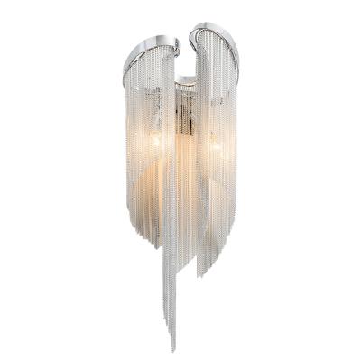 China Industrial Italian Style Wall Lamp With Pull Chain For Living Room Luxury Aluminum Chains Wall Lamps Recess Close To The Wall for sale