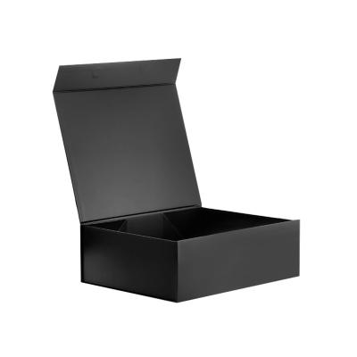 China Matte Black Luxury Foldable Hard Materials Cardboard Recyclable Closure Gift Box Recycled Custom Paper Magnetic Packaging for sale