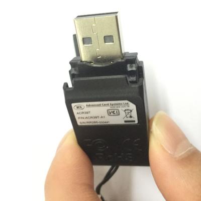 China Read& Write to high quality ACS original ACR39T-A1 mini pocket contact smart card reader for sale