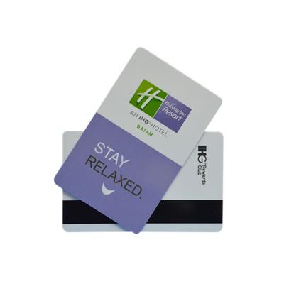 China Waterproof / Waterproof I (SO7816 CR80 Standard Size 12.7mm 2750 Oe Black PVC Magnetic Stripe Card for sale