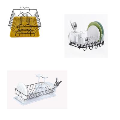 China Large Viable Wholesale Kitchen Dish Rack With Drain Panel Organizer Storage Rack For Bowl And Dish Rack Above Sink for sale