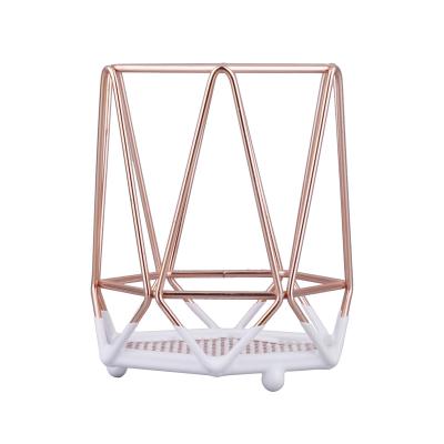 China Sustainable Kitchen Storage Storage Supplies Rose Gold + White Color Quilting Modern Creative Art Desk for sale