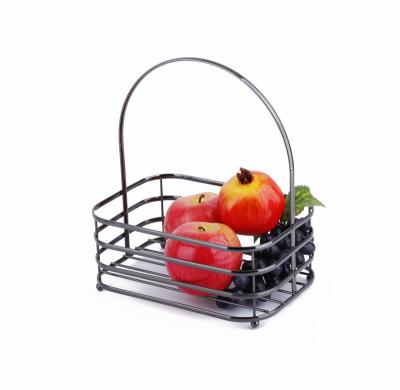 China Creative Home Vegetable Fruit Storage Rack and Minimalist Fruit Basket Countertop Iron Wire Fruit Basket for Kitchen Counter for sale