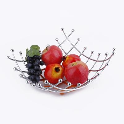 China Wholesale Cheap Viable Home Art Display Fruit Basket Iron Wire Countertop Fruit Rack For Fruit Vegetable Display Rack for sale