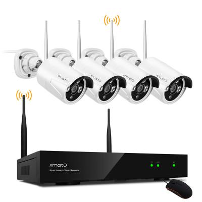 China XMARTO 2K HD NIGHT VISION Wireless Security Camera System with 8CH NVR and 4pcs Cameras, Night Vision, Waterproof IP66 for sale