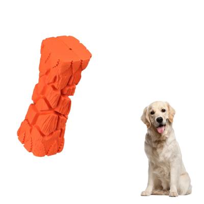 China Sustainable Natural Rubber Trunk Shape Dog Toy Aggressive Pet Chew Squeaky Hard Squeaky Toys for sale