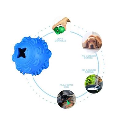 China Sustainable Wholesale Durable Natural Rubber Dog Chew Toys Teeth Cleaning Feeder Leaking Food Toys for sale