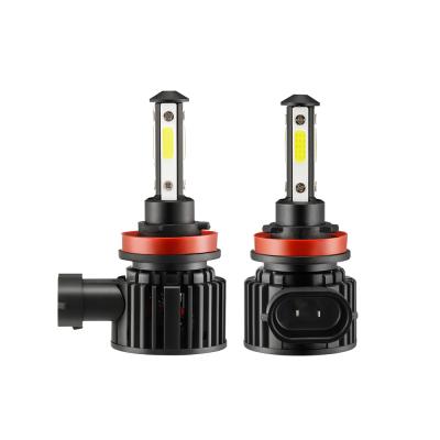 China Automobile Lamp High Brightness LED Headlights Hi/low Beam Car Bulb 4 Sides COB LED Headlight Bulb for sale