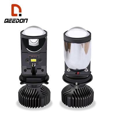 China Automotive industry QEEDON H4 super bright inverted headlight COB LED led headlights hi/low beam car shakeproof light for sale