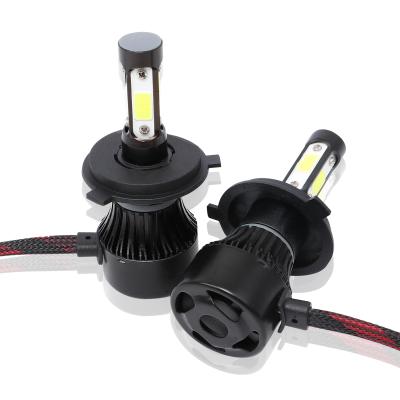 China Automobile lamp the brightest h4 led headlight 8000LM car led chip LED COB car light aviation aluminum aluminum for sale