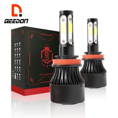 China Automobile Lamp QEEDON High Power 36W 12V H4 H11 Led 5400LM 6500K Car Headlight Bulb With Fan Cooling for sale