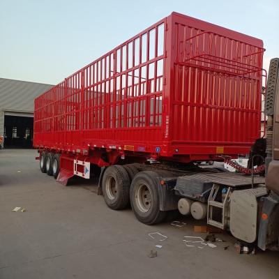 China 3 Axle Tri Axle Sidewall Sidewall Drop Barrier Curtain Cargo Transport Goods Semi Truck Cargo Trailer 13mx2.5mx3.6m for sale