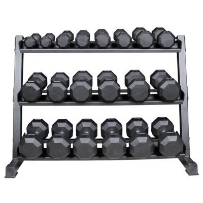 China High quality steel dumbbell set with rack dumbbell rack for sale