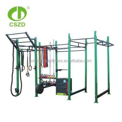 China Steel Tube Cross Fitted Folding Power Fitness Rack For Sale for sale