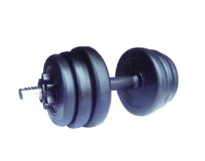 China Plastic+cement A total manufacture 40kg plastic sand dumbbell dumbbell set for sale