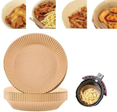 China Wholesale Disposable Brown Custom 50903 16cm Waterproof White Air No Stick Disposable Bowl Fryer Parchment Paper Liner for sale