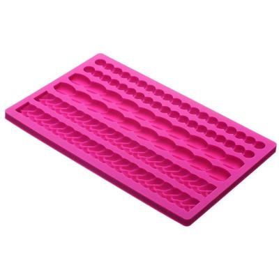 China 504047 Viable 3D Knit Rope Silicone Bead Fondant Mold Cake Border Decorating Sugar Kitchen DIY Baking Tools for sale