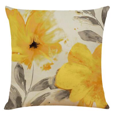 China BZ20213269 16x24 Folded Yellow Flowers Rectangle Body Pillow Cover for sale