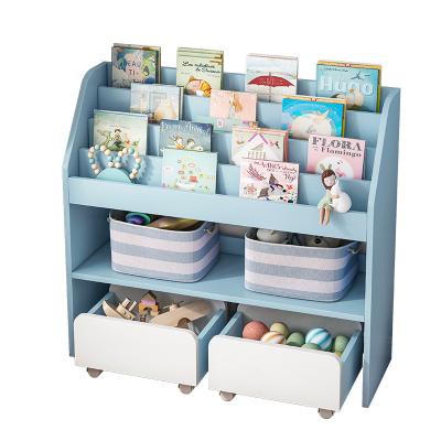 China Kindergarten Storage Single Floor Adjustable Rack Single Floor Small Picture Book Student Bookcase (Other) for sale