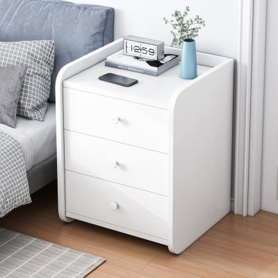 China Storage Price Bedside Tables Traditional Style Cheap White 2 Drawer Nightstand for sale