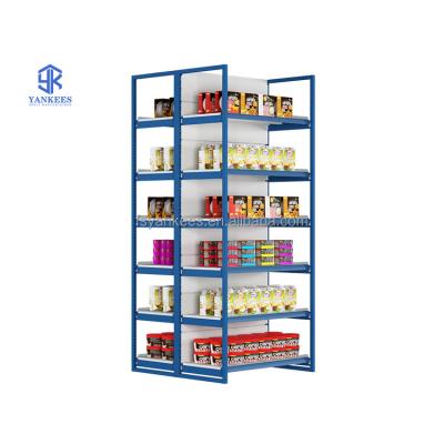 China Factory Double Sided Supermarket Shelves Gondola Shelves Grocery Display Rack Shelving for sale