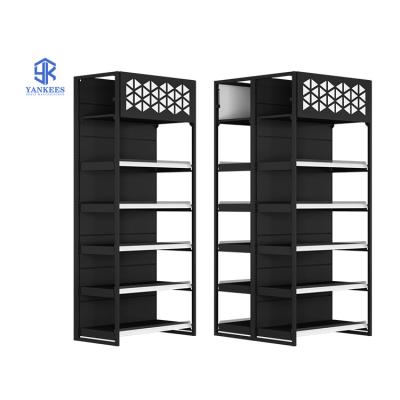 China Grocery Shelves Display Racks Supermarket Equipment Double Sided Supermarket Shelves For Sale for sale