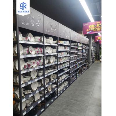 China China YANKEES Double Sided Supermarket Shelving Equipment Supermarket Rack Gondola Metal Shelves for sale