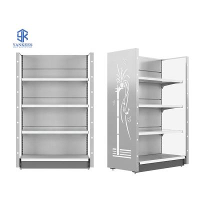 China Single Sided Modern Display Rack For Advertising With Lights Grocery Metal Display Racks Grocery Racks for sale