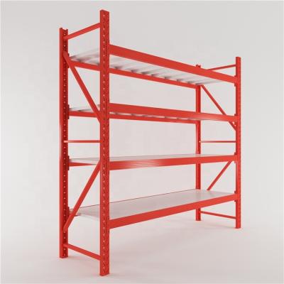 China Easy To Install Medium Duty Warehouse Rack Storage Stacking Iron Racks Warehouse Medium Racks for sale