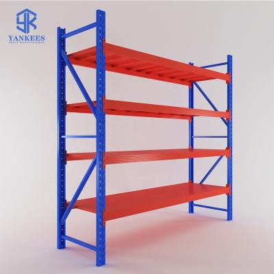 China Easy To Install Heavy Duty Metal Pallet Rack Storage Shelf Adjustable Tier Warehouse Shelves for sale