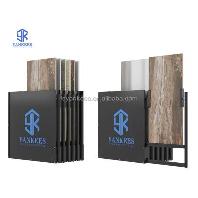 China Single Sided Wholesale Granite and Marble Backings for Flooring Store Good Quality Decorative Metal Ceramic Tile Display Rack for sale