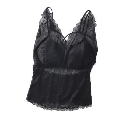 China Fashion Lace Bra Top Good Quality Black Bra Top Fashion Breathable Hot Selling Bra Top Elegant Top for sale