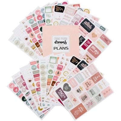 China Custom Diy Creative Sticker A5 Happy Planner Sticker Sheets For Daily Weekly Planner Journal Planner Accessories Planning Decorative Stickers for sale