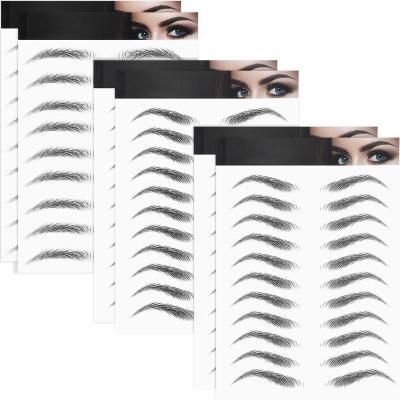 China Temporary Amazon 6 Cover Waterproof Eyebrows 4D Eyebrow Tattoo Sticker Hair Transfers Stickers For Women And Girls for sale