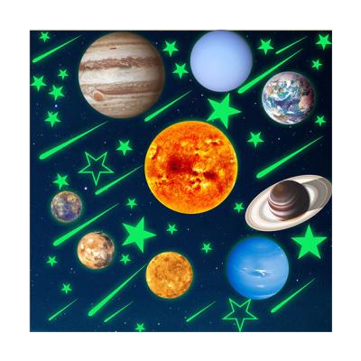 China Eco-Friendly Luminous WALL STICKER Stickers Customized Night Glow In The Dark Star Stickers For Bedroom Walls for sale