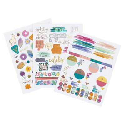 China 2020 Wholesale Creative Unique Design Diary Diary Agenda Sticker Custom Colors Printed Planner Stickers for sale