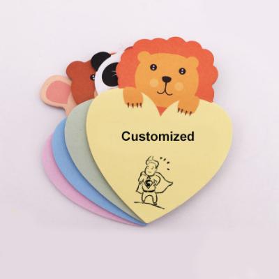 China Self-adhesive kawaii memo pads and custom logo printed Myway Cute Sticky Cheap Price Sticky Note Pad 4C Kawaii Printing PED for sale