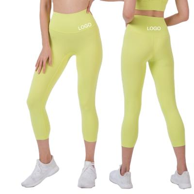 China High Waist Yoga Pants Gym Multi Color Sports Yoga Capri Pants Crack! crack! High Print Breathable Stylish Seamless Women's Yoga Butt Leggings for sale