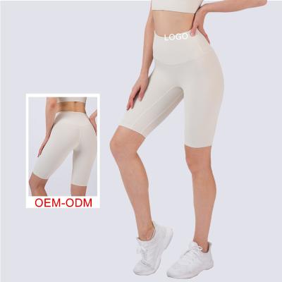 China Rib High Waist Sports Breathable Yoga Shorts Wholesale Fitness Butt Lift Pants Running Leggings Gym Yoga Shorts For Women for sale