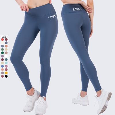 China 2021 Breathable High Waist Yoga Sport Pants Double Line Gym Leggings Seamless Hip Fitness Women Yoga Pants With Pocket for sale