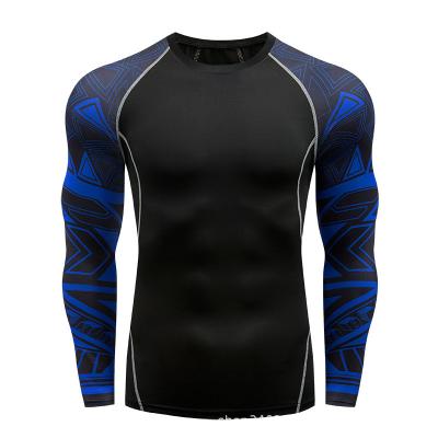 China Rash Guard Rash Guard Shirt Top UPF 50+ Logo Men Long Sleeve Printed Vest Breathable Custom Rash Guard Surf Sports For Unisex for sale