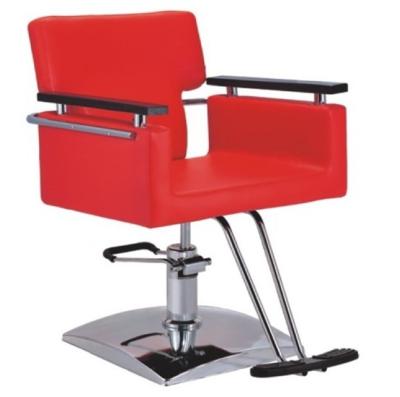 China Multipurpose Black And Red Styling Chair With Hydraulic Pump Hairdresser Styling Chair For Beauty Salon for sale